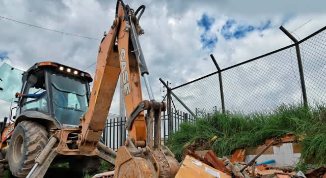 Con la demolición de una casa en Soacha, continúa ofensiva contra la delincuencia y el microtráfico