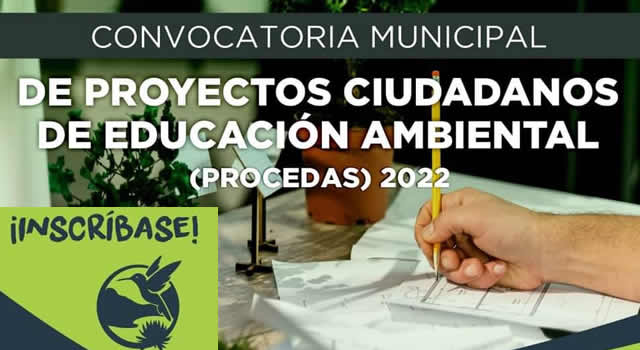 Convocatoria de Proyectos Ciudadanos de Educación Ambiental en Soacha