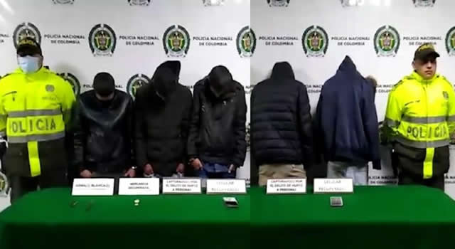 Capturan cinco sujetos por hurto a personas