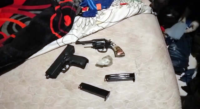 Armas de fuego, munición, capturas y droga en Soacha