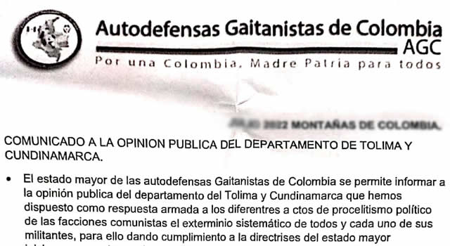 Panfleto amenazante a líderes de marchas y revocatoria de mandato del alcalde de Soacha