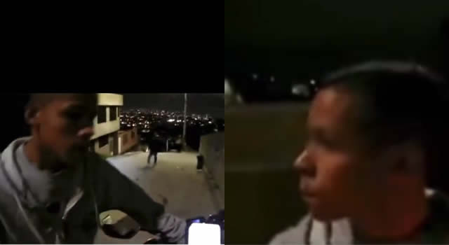 Ladrones armados con cuchillos atracan a un motociclista en Bogotá