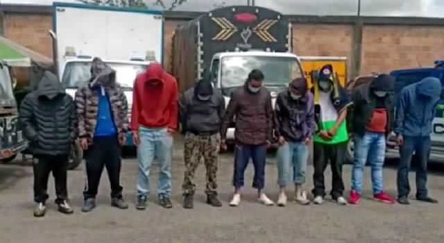 Capturan a 9 personas que se robaron un camión en Cundinamarca