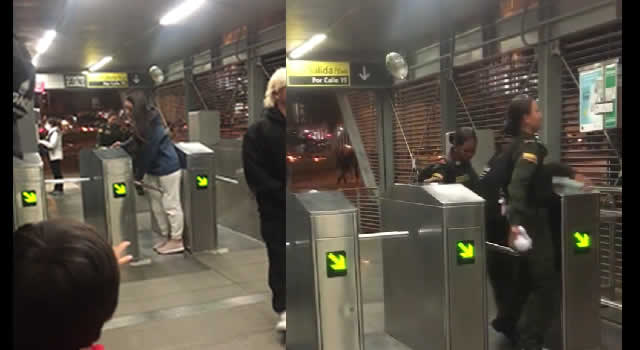 Polémica por policías colándose en Transmilenio