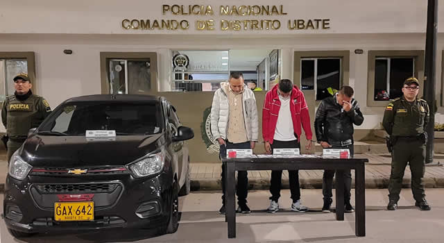 Capturan a tres delincuentes en Ubaté, Cundinamarca, tras retirar dinero con tarjeta clonada