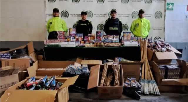 Policía incautó más de 600 kilos de pólvora en Bogotá