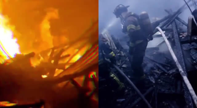 Voraz incendio en Bogotá, varias fábricas de muebles fueron consumidas por las llamas
