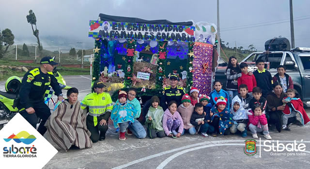 Pesebre Móvil de la Policía ambienta las novenas navideñas en Sibaté