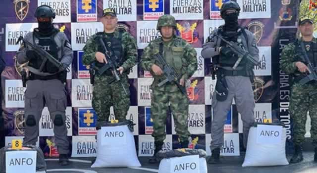 explosivos que serían usados para un atentado