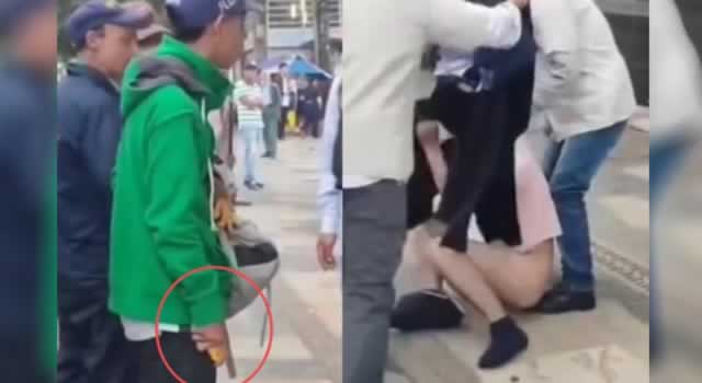 Jóvenes con cuchillo salvan a ladrón de ser linchado