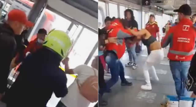 Gestora de convivencia fue agredida por venezolana que se coló en Transmilenio