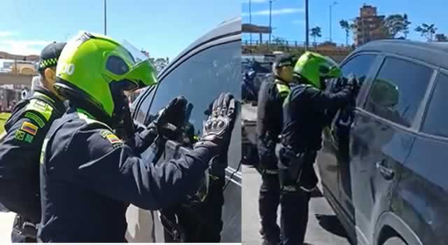 [VIDEO] Conductor se quedó dormido en carril de Transmilenio, uniformados pensaban que estaba muerto