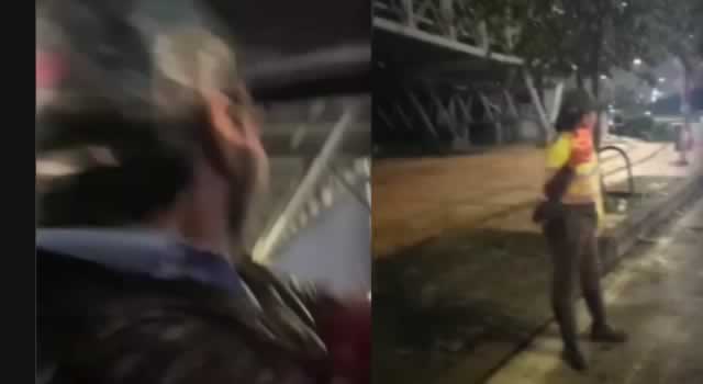 Polémico video de una patrullera que abofeteó a un conductor en Bogotá