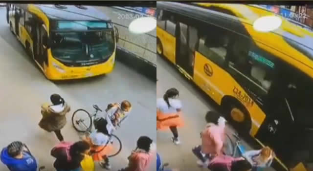 Bus del SITP atropelló a ciclista que estaba sobre un andén