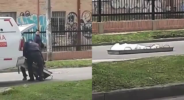 Cadáver cayó de un carro del CTI en plena vía pública de Bogotá