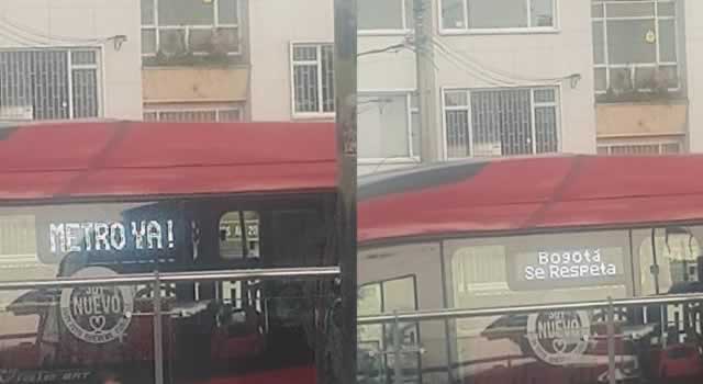 ¿Mensaje de Transmilenio al Gobierno de Petro?