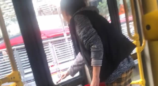 Mujer rompió el vidrio de un Transmilenio y amenazó con hacer explotar una granada