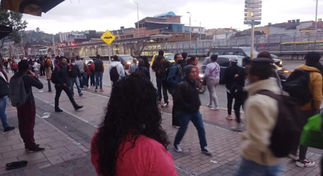 Afectaciones en Transmilenio por protestas de trabajadores