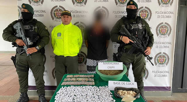 Captura por tráfico local de estupefacientes en Cundinamarca