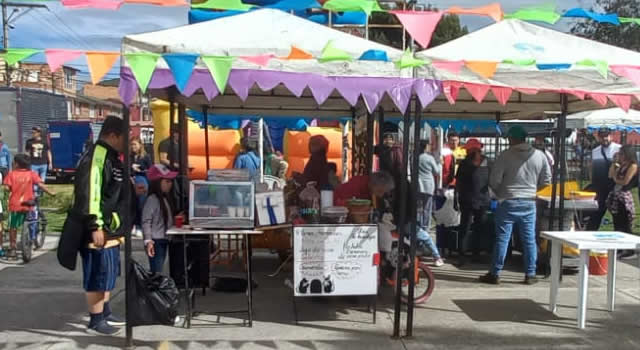 En el barrio Nueva Portalegre se llevó a cabo la primera edición de una feria de emprendimiento