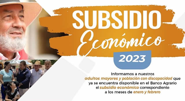 Inició la entrega del subsidio monetario a adultos mayores y personas con discapacidad