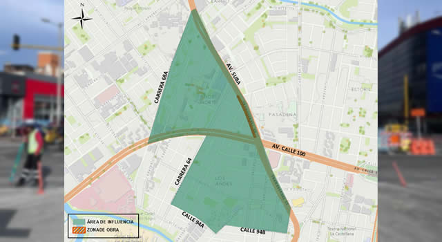 cierre total del acceso norte de la avenida Suba con Calle 100