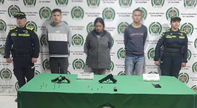 Tres capturados en el centro de Soacha, atracaron a una persona con arma de fuego