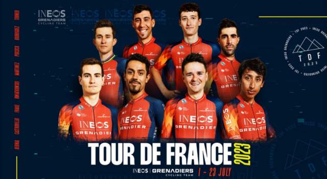 Egan Bernal y Daniel Martínez en el Tour de Francia 2023