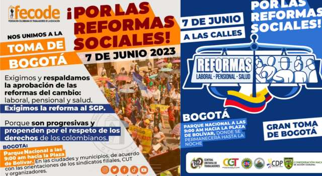 Este miércoles habrá marchas a favor de las reformas planteadas en el Gobierno Nacional