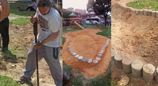 Se restauró el arenero para los niños en el barrio Nueva Portalegre