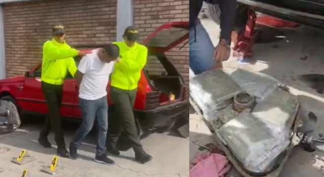 Capturan en Soacha a alias 'El Viejo' con 20 libras de marihuana ocultas en su vehículo