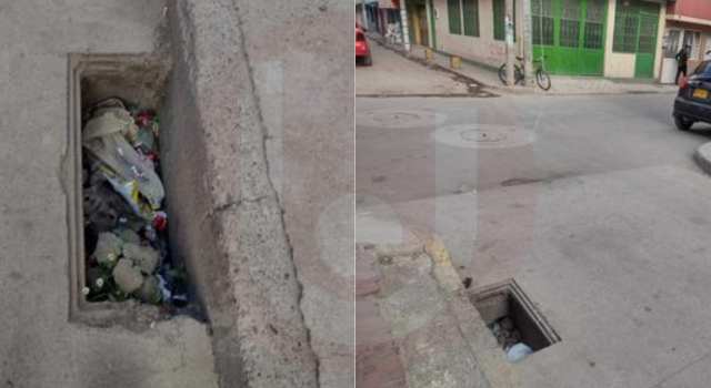 Riesgo por falta de tapas en alcantarillas del barrio Ducales de Soacha