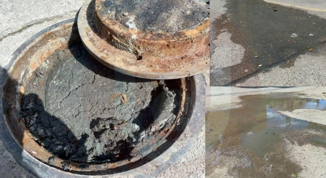 Filtración de aguas negras en el conjunto San Carlos