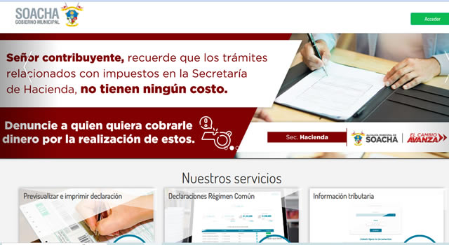 Meta de recaudo de impuestos en Soacha llegó al 52.5%