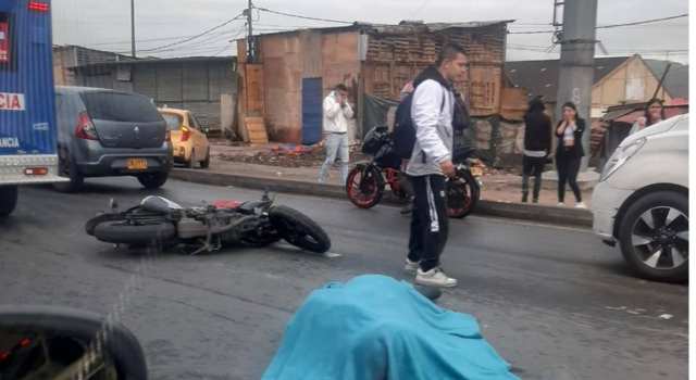 Un accidente de tránsito dejó un motociclista fallecido en Soacha