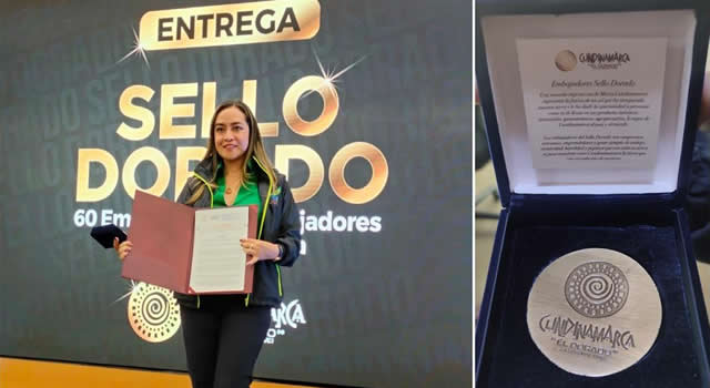 Sello Dorado de la marca Cundinamarca para Parques Car