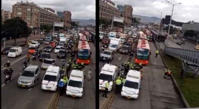 Dos buses de Transmilenio chocaron y dejaron seis personas heridas