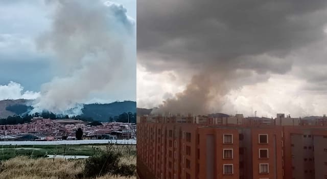 incendio en el sector Mondoñedo en Soacha