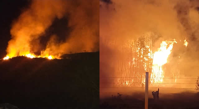 Lunes de incendios forestales en Soacha, al parecer se originaron por manos criminales