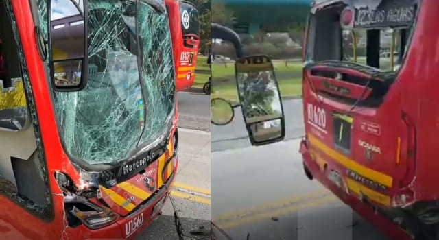 Choque entre dos articulados de Transmilenio dejó varios heridos
