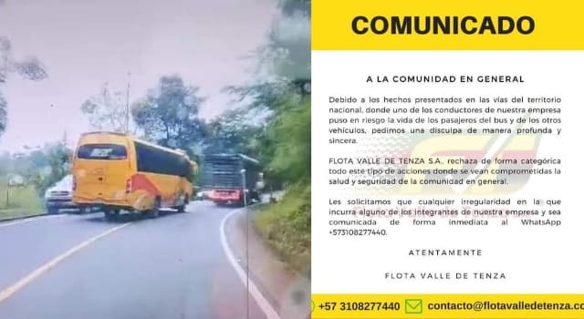 Flota valle de Tenza se pronunció ante la irresponsabilidad