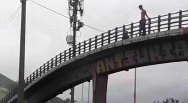 Hombre intentó suicidarse en un puente de Soacha