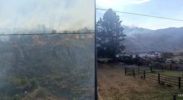 Incendio forestal en Mosquera