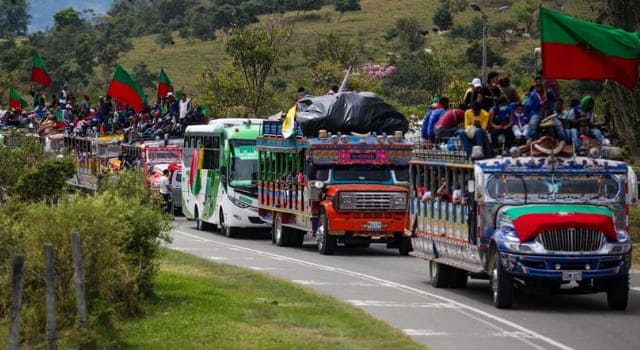indígenas llegaron a Bogotá