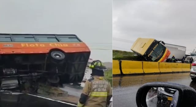Vehículo se volcó a la altura del puente de Guadua