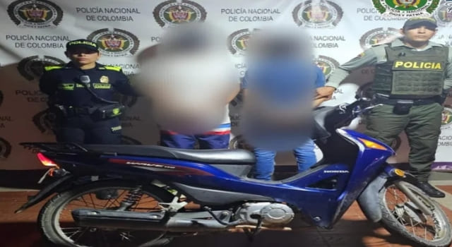 Capturaron a dos hombres que habían hurtado una motocicleta en Girardot