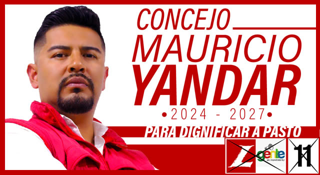 Mauricio Yandar Paz, el concejal que seguirá trabajando para dignificar a Pasto