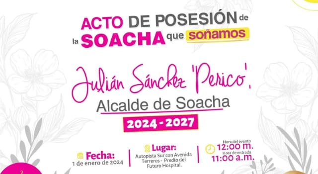 posesión del nuevo alcalde de Soacha 2024 - 2027
