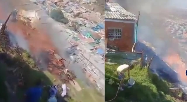 incendio forestal llegó a sus casas