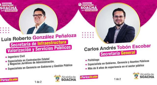 secretario general y al secretario de Infraestructura, Valorización y Servicios Públicos de Soacha